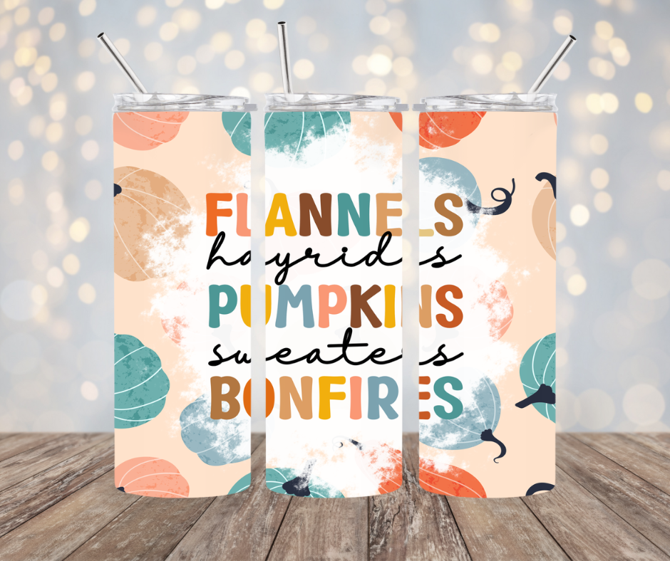 Blue Flannels Pumpkins Bonfires