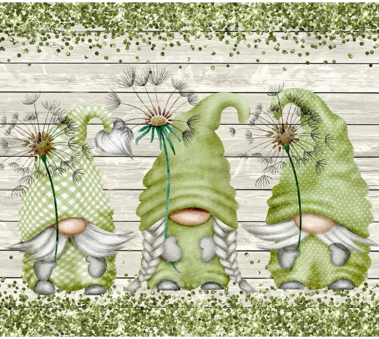 Green Dandelion Gnomes