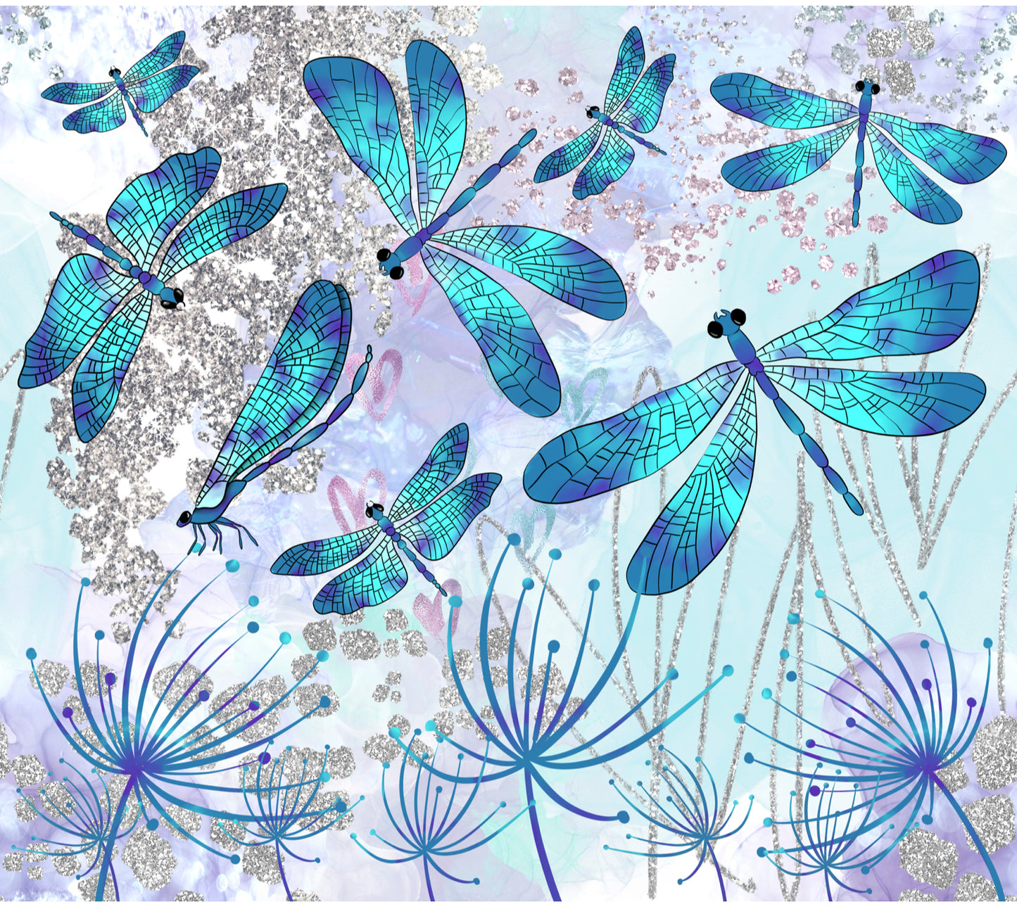 Blue Dragonflies