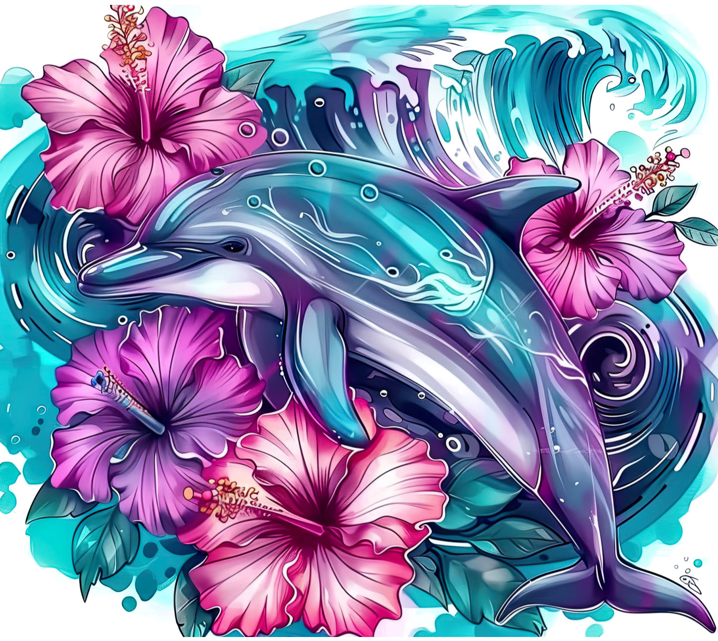 Floral Dolphin