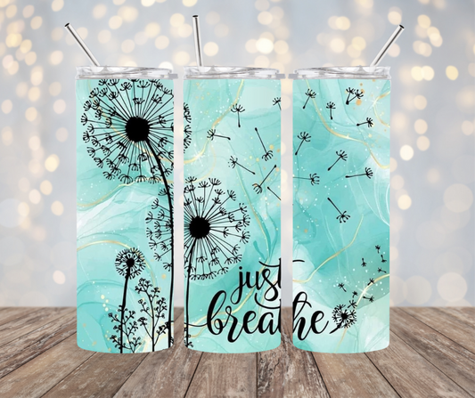 Just Breathe Blue Dandelion