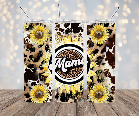 Sunflower Cow Print Mama