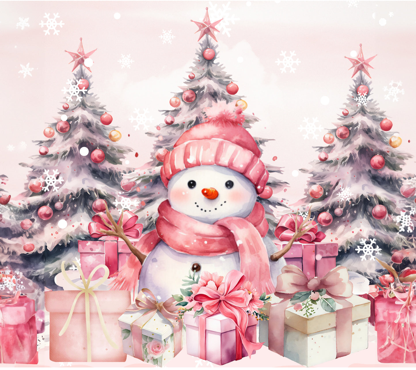 Pink Snowman