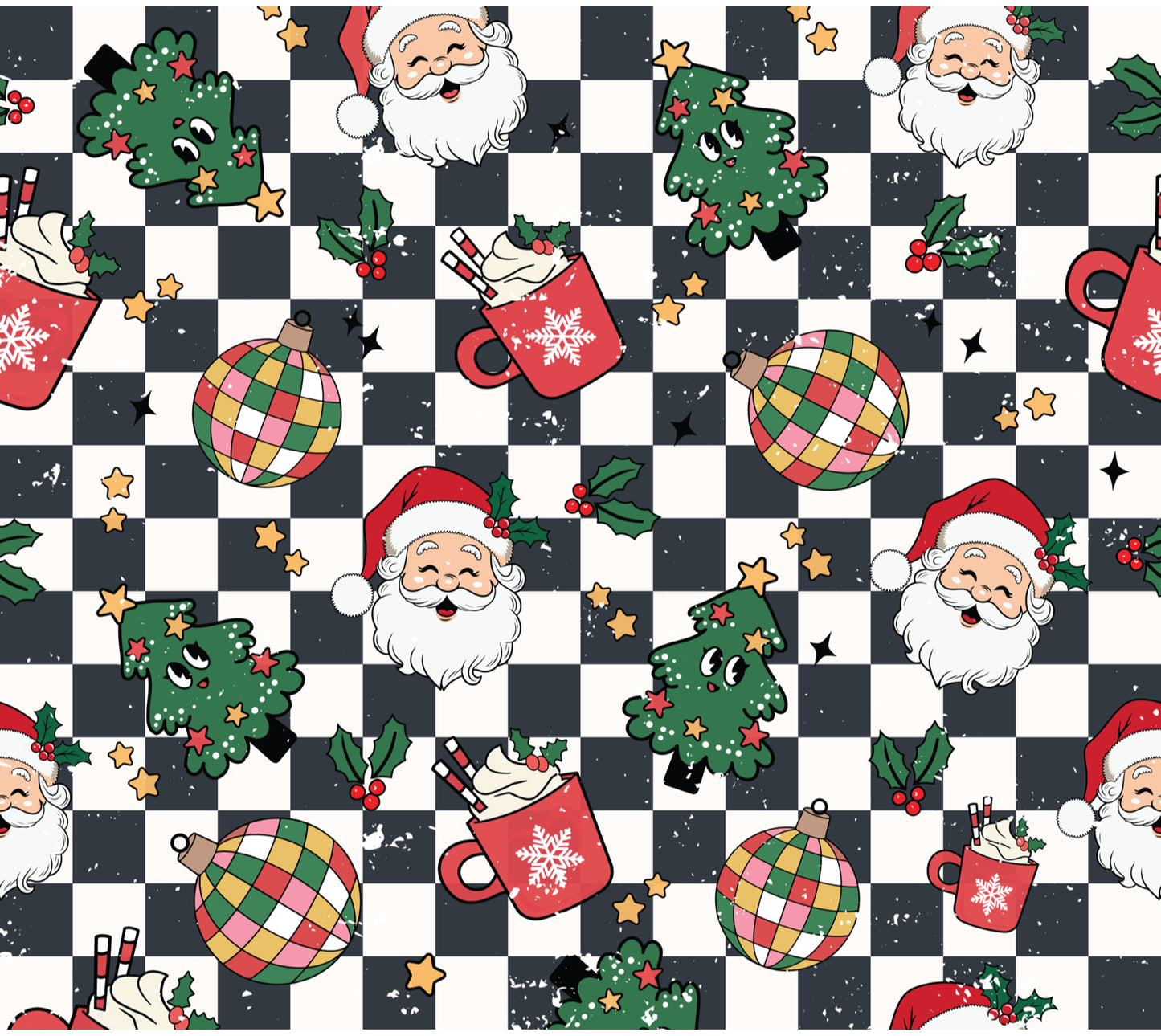 Retro Checkered Christmas