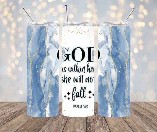 Psalm Bible Verse Blue